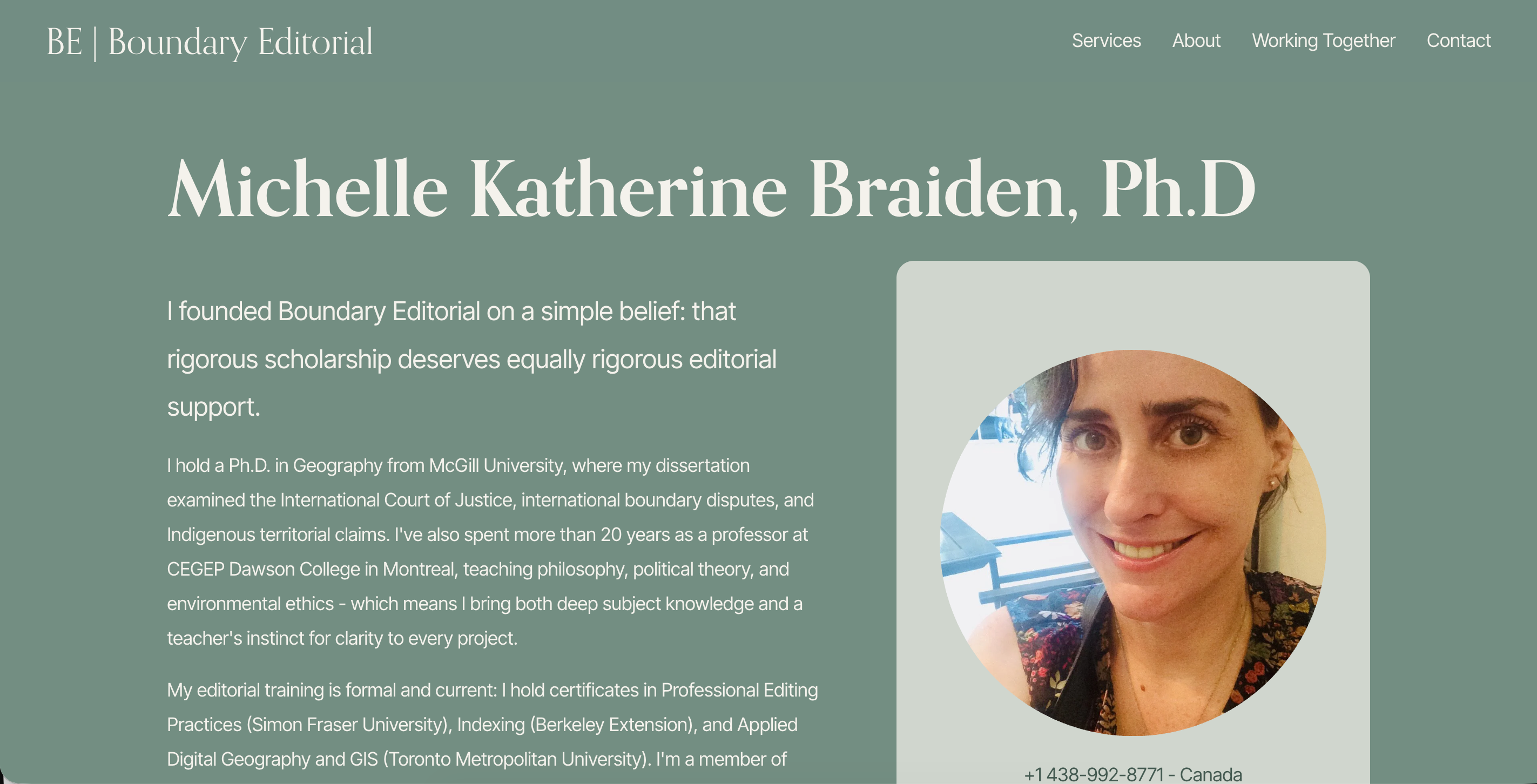 Boundary Editorial about page