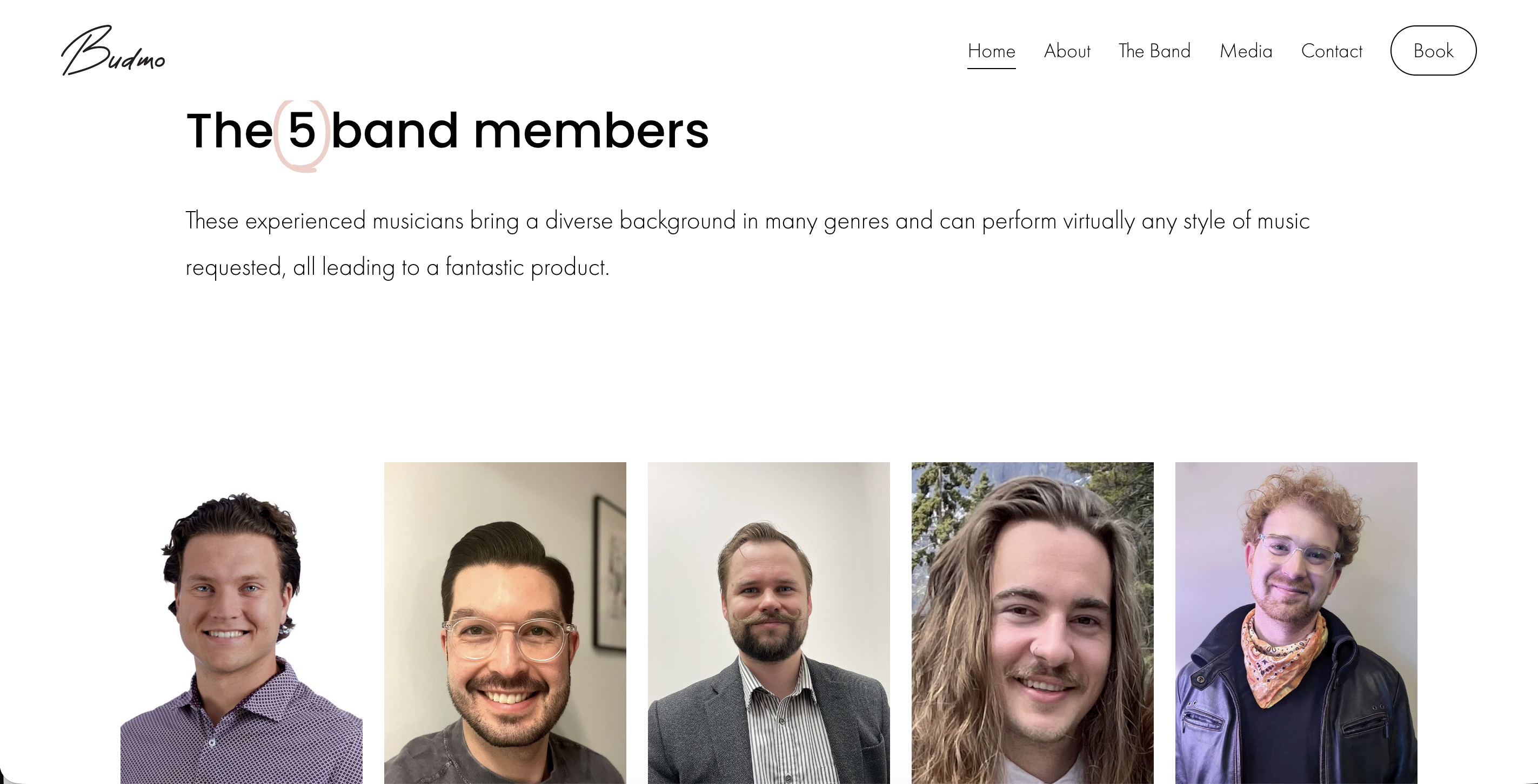 Budmo website desktop view