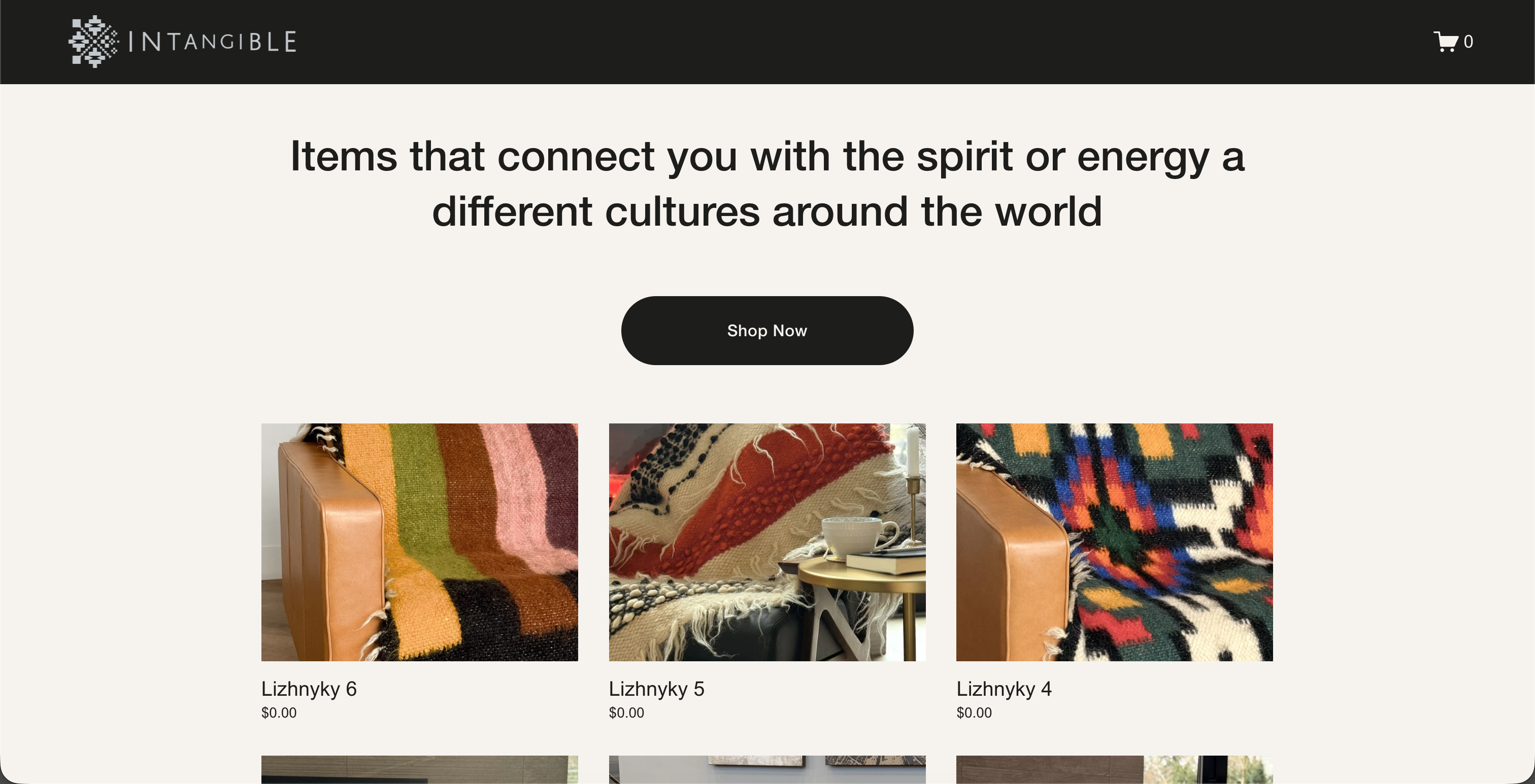 Intangible Originals website