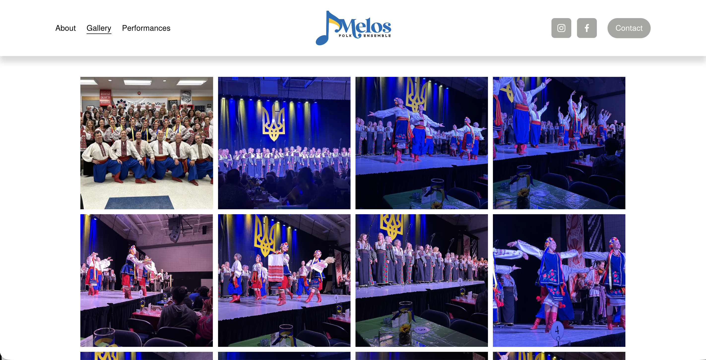 Melos website mobile view
