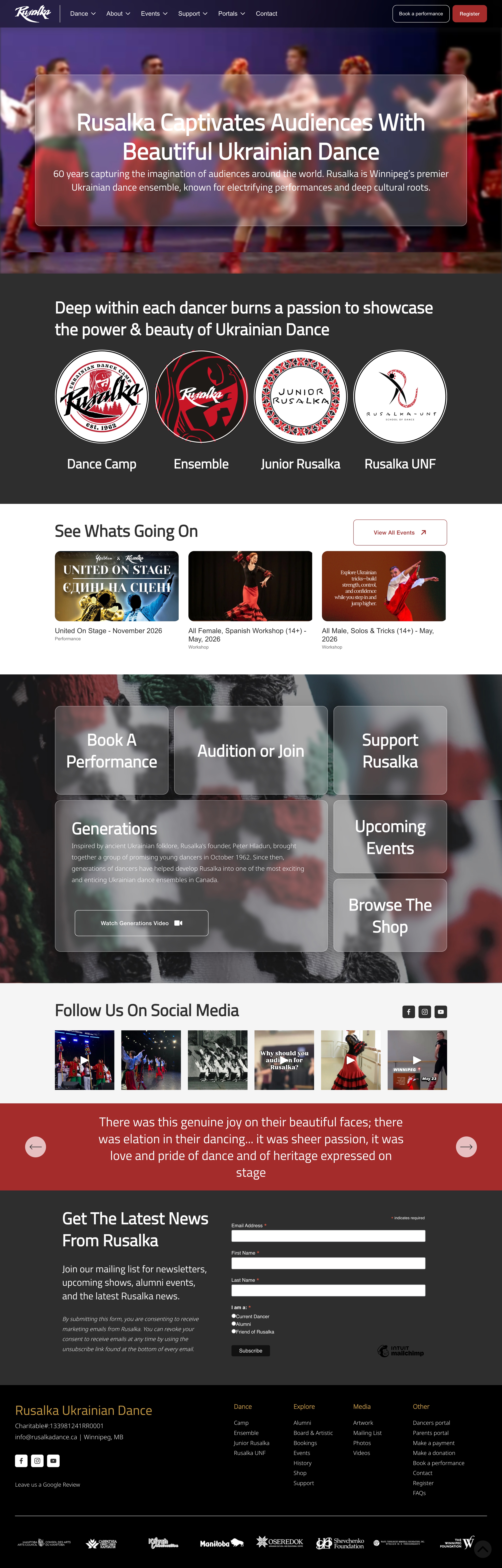 Rusalka full page screenshot