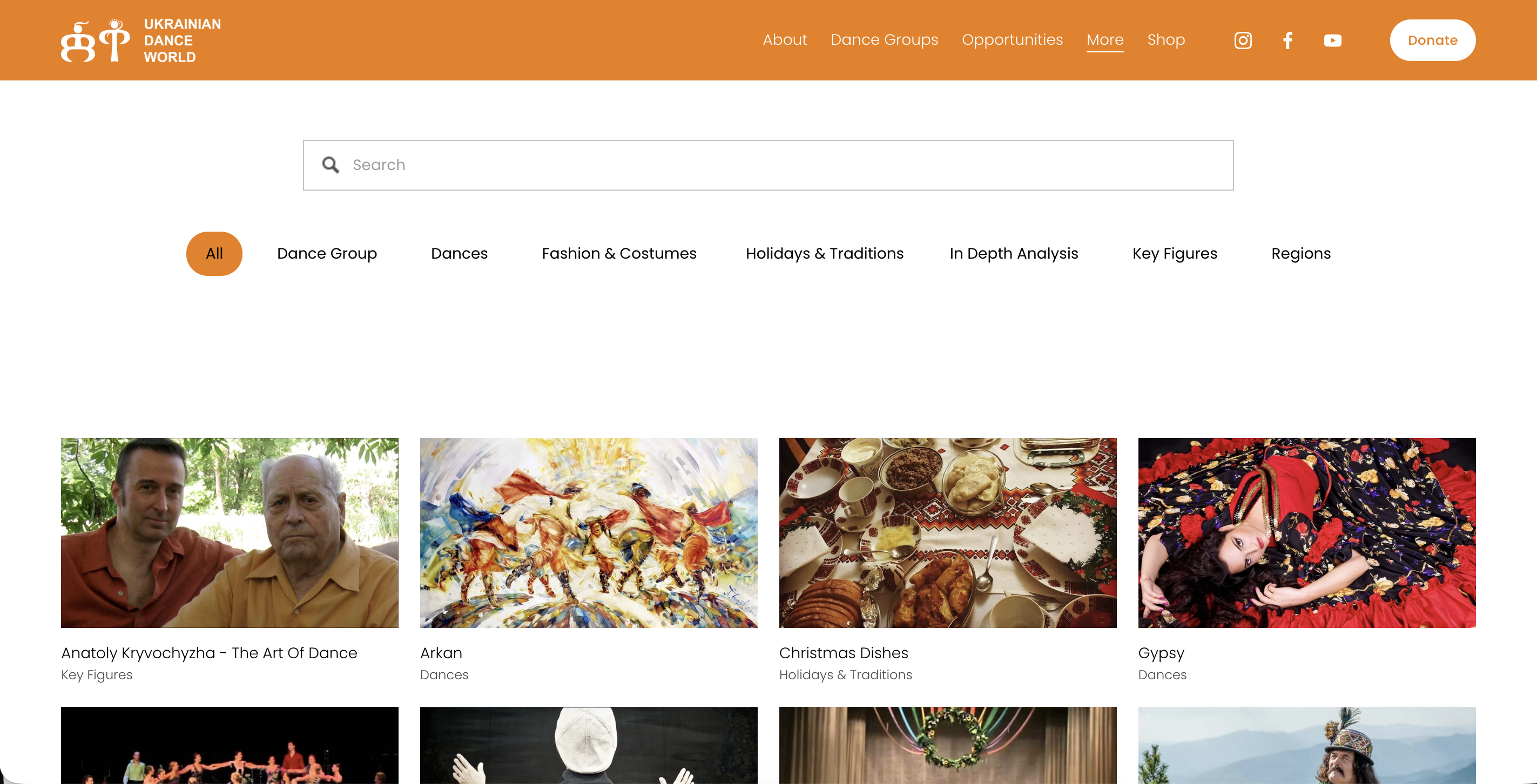 Ukrainian Dance World mobile view