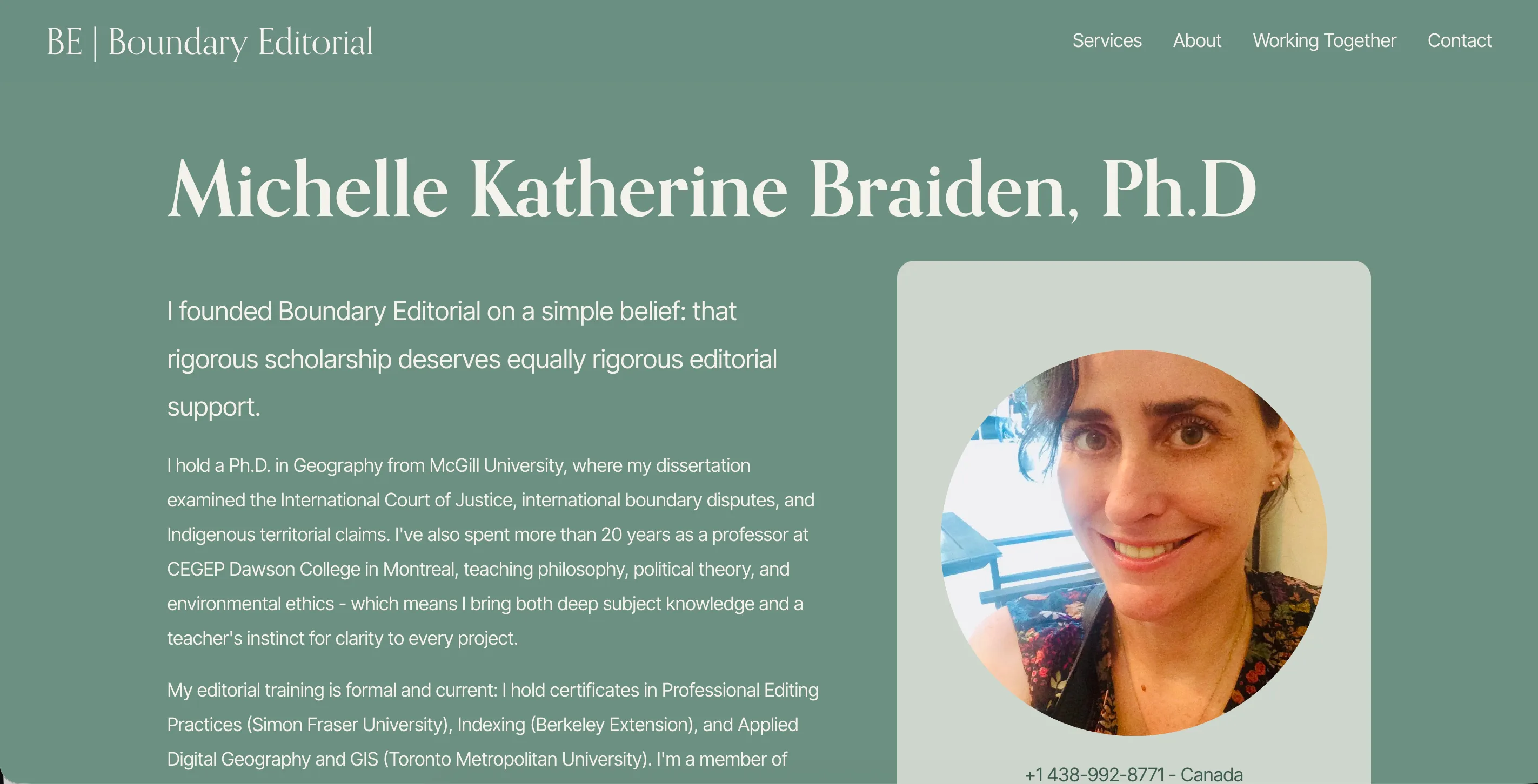 Boundary Editorial about page