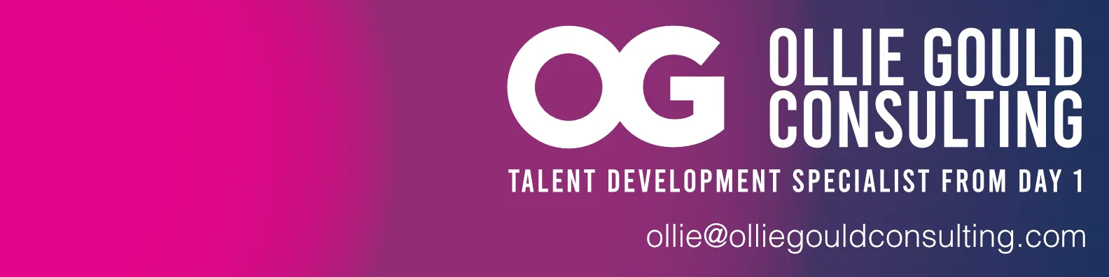 LinkedIn banner — gradient variant with the OG logo and tagline