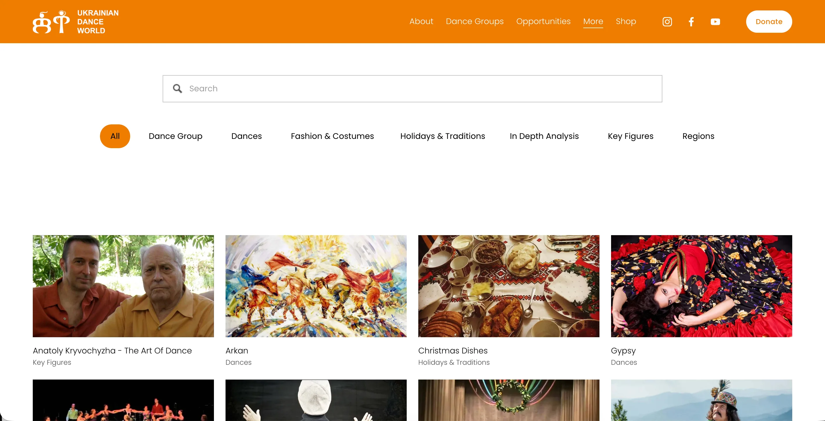 Ukrainian Dance World mobile view